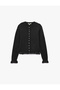 Ruffle Detailed Long Sleeve Crew Neck Knitwear Cardigan - 3