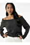 Omzu Open Knitwear Anthracite Women's Sweater 6Wak90056Ht - 3