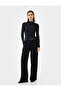 Slim Fit Lightweight Stand Collar Drape Detail Long Sleeve Bodysuit - 2