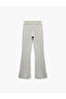 Slim Fit Leggings with Side Slit Detail Spanish Leggings - 4