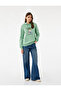 Kangaroo Pocket Detailed Hooded Sweatshirt with Raised Cat Print - 2