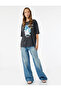 Stitch Licensed Short Sleeve Crew Neck Printed Oversize T-Shirt - 2
