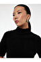 Regular Fit Short Sleeve Stand Collar Textured Knit Sweater