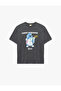 Stitch Licensed Short Sleeve Crew Neck Printed Oversize T-Shirt - 3