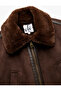 Long Sleeve Faux Fur Collar Detailed Zippered Bomber Jacket - 6
