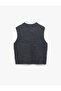 Bow Patterned Crew Neck Sleeveless Knit Sweater - 4