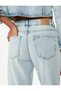 Cotton Slim Fit High Waist Mom Jean Trousers - Mom Slim Jean - 3