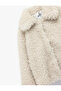 Oversize Long Sleeve Classic Collar Plush Jacket - 5