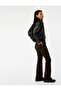 High Waist Slim Fit Flared Leopard Pants - Flare Jeans - 2