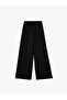 Beli Lace-Up Comfortable Fit Wide Leg Linen Blend Trousers - 3