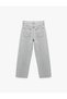 Regular-Waist Buttoned Pocket Cotton Wide-Leg Jeans - Bianca Wide-Leg Jeans - 5