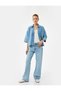 Cotton Regular Waist Straight Leg Long Jean Trousers - Straight Fit Jean - 2