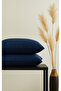 Basic Navy Blue Ranforce Pillowcase Set |   2 Pieces |   (50X70 cm) |   Cotton - 4