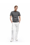 Short Sleeve Crew Neck Slim Fit Striped T-Shirt - 2
