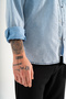 Men's Ice Blue Slim Fit Washable Denim Shirt - 7