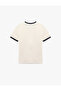 Short Sleeve Crew Neck Tok Fabric Color Contrast Cotton Slim Fit T-Shirt - 4