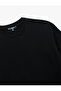 Short Sleeve Crew Neck Buckle Fabric Raised Basic Oversize T-Shirt - 5