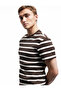 Short Sleeve Crew Neck Slim Fit Striped T-Shirt