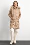 Furry Removable Hooded Inflatable Vest Stone 8192 - 6