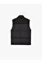 Slim Fit Stand Collar Sleeveless Puffer Vest with Zipper Pocket Detail - 4