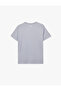 Short Sleeve Crew Neck Printed Sports T-Shirt - 4