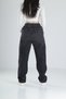 Black Lace-Up Elastic Waist Loose Fit Women's Baggy Jeans Coc1972 - 4
