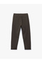 Viscose Blended Pocket Detailed Textured Waist Lace-Up Trousers - 4