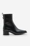 Women's Pointed Toe Cowboy Boots with Gold Detail and Heel in Kenor Black - 3