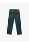 Regular Waist Cotton Vintage Straight Fit Jean Trousers - 5