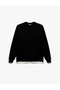 Long Sleeve Crew Neck Sweatshirt with Raised Fabric Detail - 3