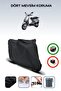 Black Piaggio Et4 150 Rear Bag Compatible Motorcycle Tarpaulin Waterproof Durable Fabric