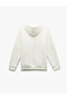 Regular Fit Hooded Zippered Long Sleeve Sweatshirt with Kangaroo Pocket - 4