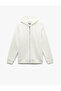 Regular Fit Hooded Zippered Long Sleeve Sweatshirt with Kangaroo Pocket - 3