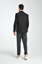 Alfredi Men's Oversized Black Straw Fabric Blazer Jacket - 6