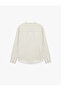 Regular Fit Long Sleeve Cotton Court Collar Shirt - 5