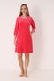 Women's Cotton Velvet Zippered Winter Dress / Dusty Rose 3431 - 3