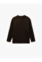 Long Sleeve Cotton Crew Neck Basic Sweatshirt - 4
