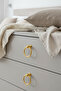 Ring Pendulum Furniture Handle - Single Screw - 60 mm Gold Yellow Cabinet and Drawer Handle - 3