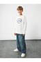 Cotton Long Sleeve Crew Neck Printed T-Shirt - 2