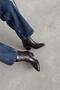 Hadley Women's Wrinkled Leather Heeled Boots Brown - 3