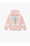 Licensed Lola Bunny Printed Long Sleeve Fleece-Lined Hooded Sweatshirt