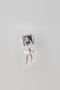 Italian Charm Premium Stainless Steel White Stone Ribbon - 2