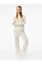 Cotton Long Sleeve Crew Neck Bow Pajama Set - 2