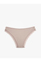 Comfortable Fit Cotton Brazilian Panties with Lace Trim - 2