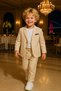 Linen/Cotton with Jacket Sports 3-Piece Suit/Suit/Groom Suit/Special Occasion Suit/Wedding/Birthday/Premium - 2
