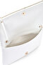 Women's White Long Chain Strap Braided Portfolio Bag 25Sbd293429 - 8