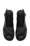Women's Black Ankle Buckle Short Heeled Shoes Genuine Leather Sandals 25Sfd342818 - 7