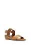 Women's Tan Wedge Heeled Shoes Genuine Leather Sandals 25Sfd150914 - 6
