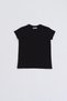Organic Short Sleeve Girl's T-Shirt - Black - 5