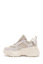 Women's Beige Thick Sole Sneaker 25Sfe 210114 - 2